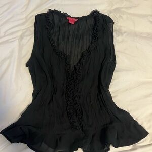 Sunny Leigh Black Ruffled Blouse